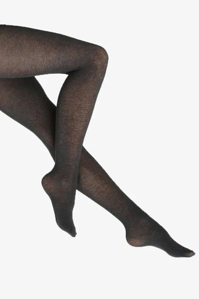 Колготки 200 ден хлопковые меланжевые теплые Sisi Cotton Melange 200 серого цвета 1/2 3/4 - размер 1/2 Cotton Melange фото