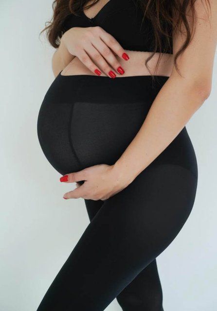 Колготки 100 ден для вагітних з вставкою для животика Giulia Mama 100 чорного кольору у розмірі 2 Giulia Mama 100 фото