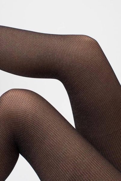 Колготки 40 ден люрексові з ефектом сіточки Giulia Lurex Rete 40 чорного кольору розміри 2 3 4 - 2р Lurex Rete 40 фото