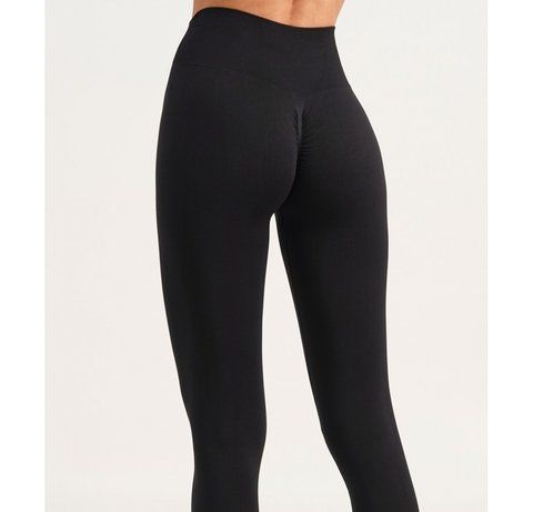 Лосины спортивные стильные для фитнеса с эффектом пуш-ап Giulia Leggings Shape черные S/M  Leggings shape фото