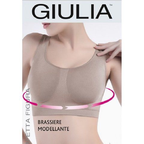 Топ безшовний підтримуючий на широких бретелях Giulia Brassiere Modellante   бежевого кольору розмір S/M  Brassiere Modellante фото