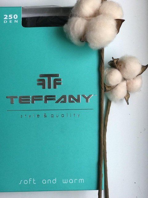 Колготки 250 ден бавовняні теплі зимові Teffany 250 чорного кольору у розмірі 2 TEFFANY 250 фото
