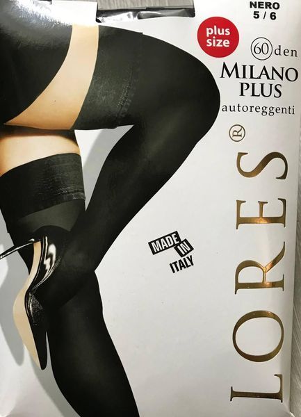 Панчохи 60 Ден матові великих розмірів Lores Milano Plus 60 чорного кольору 5/6 7/8 MILANO PLUS фото
