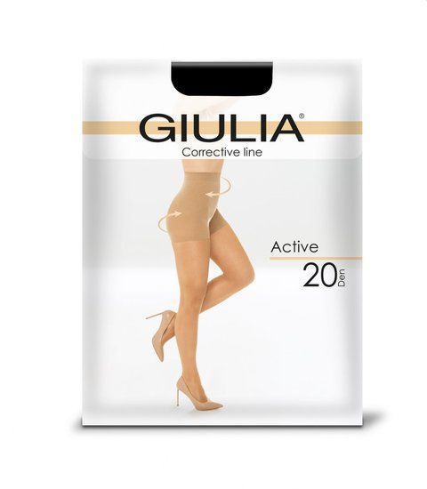 Колготы 20 ден с коректирующими шортиками Giulia Active 20 черного цвета размер 6 Active 20 фото
