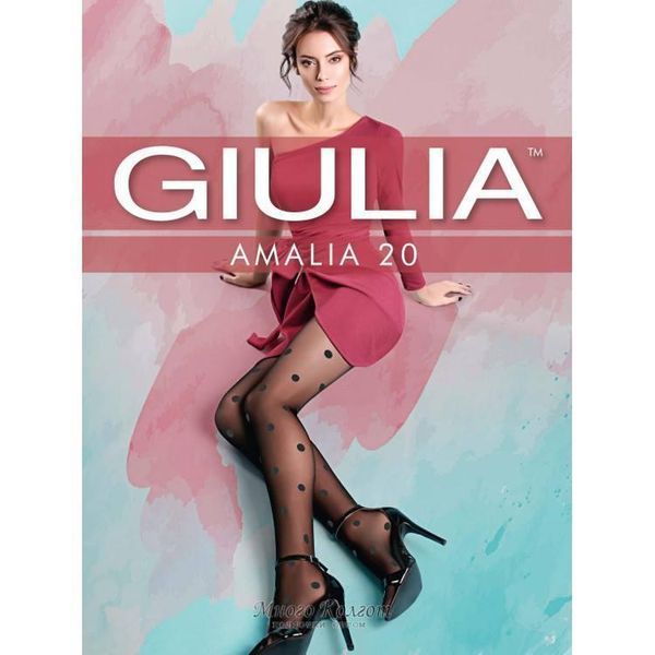 Колготы 20 ден в большой горошек Giulia Amalia 20 (11) черного цвета размеры 2 3 4 - 2р AMALIA 20 (11) фото