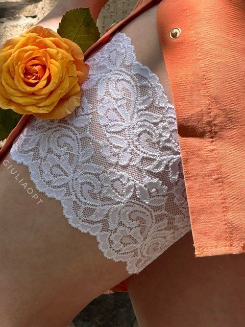 Бандалетки на бедра от натирания кружевные Laсе белые размер  XL Annes Lace фото