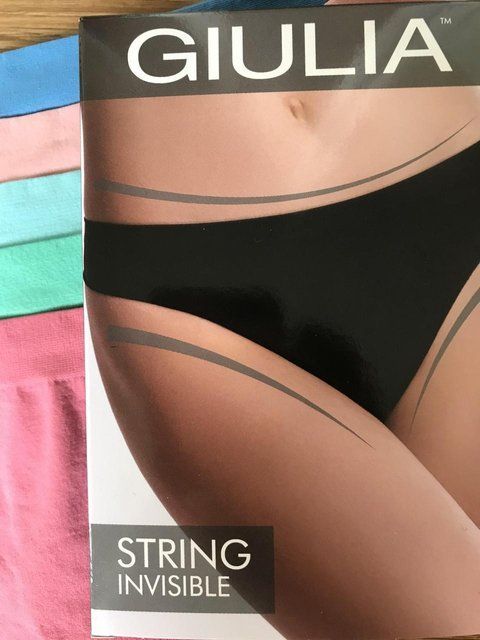 Трусики-стрінги безшовні еластичні Giulia String Invisible (String Briefs) різні кольори S/M - L/XL String Invisible фото