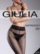 Колготки 20 ден без шортиків з мереживним поясом на силіконі Giulia Impresso 20 чорного та бежевого кольорів розміри 2 3 4 -2 чорні IMPRESSO 20 фото 1
