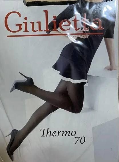 Колготки 70 ден з мікрофібри Giulietta Thermo 70 чорного кольору розміри 2  THERMO 70 фото