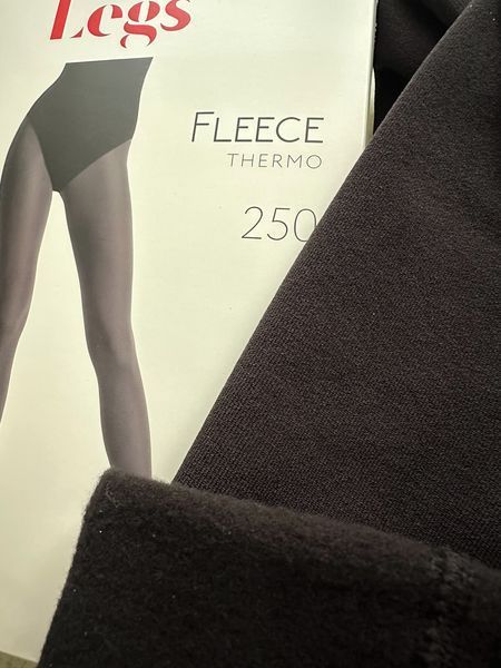 Термо колготки 250 ден из микрофибры&nbsp;на флисе зимние теплые мягкие Legs Fleece 250 черные S/M L/XL Leg's Fleece 250 фото