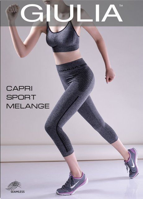 Капрі спортивні меланжеві Giulia Capri Sport Melange сірого кольору розмір   S  CAPRI SPORT MELANGE 2 фото