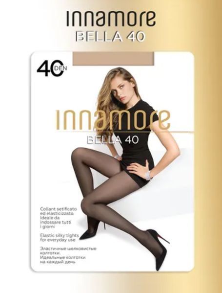 Колготки преміум якості 40 ден з шортиками Innamore Bella 40 чорного кольору у розмірі 6 Innamore Bella 40 фото