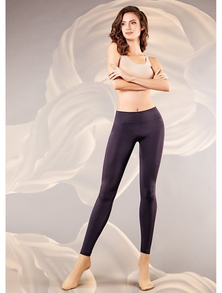 Лосины классические бесшовные Giulia Leggings (1)  размер S/M черные LEGGINGS 1 фото