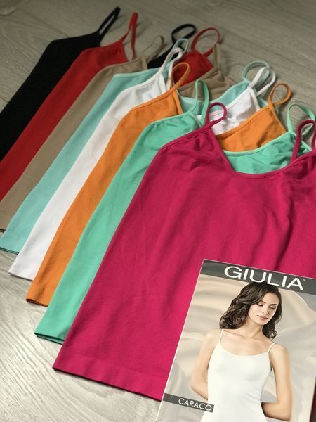 Майка безшовна на тонких бретелях Giulia Caraco  розмір  S/M  чорний  CARACO фото