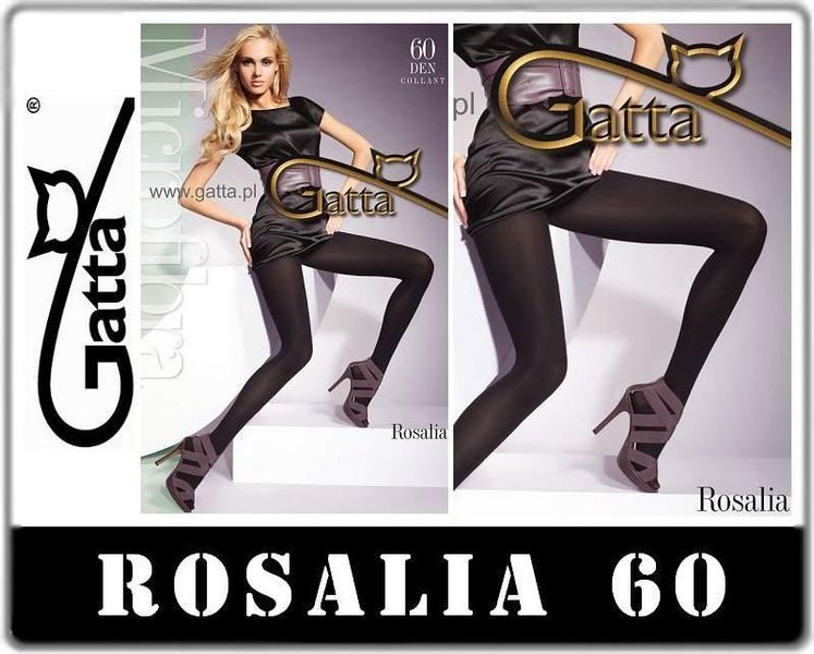 Колготки 60 ден з мікрофібри Gatta Rosalia 60 чорного кольору розміри 2 3 4 5 - 3р Gatta Rosalia 60 фото