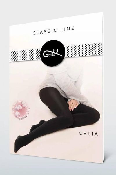 Колготки бавовняні теплі на зиму Gatta Celia чорного кольору - розмір 2 Gatta Celia фото