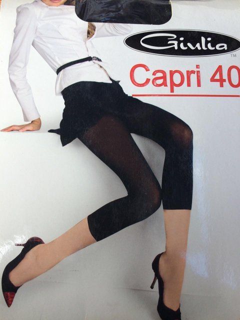 Капри 40 ден капроновые черного цвета размеры XS/S CAPRI 40 фото