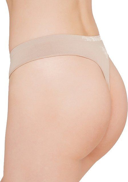 Трусики-стринги Giulia String briefs черного и бежевого цвета размеры S M L - S Бежевый String briefs фото