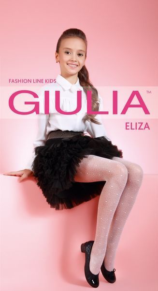 Дитячі колготки для дівчинки красиві білі з візерунком 20 DEN Eliza 20 (3) фото