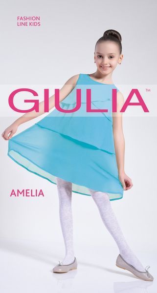 Дитячі колготки для дівчинки білого кольору з малюнком AMELIA 40 ден AMELIA 40 (4) фото