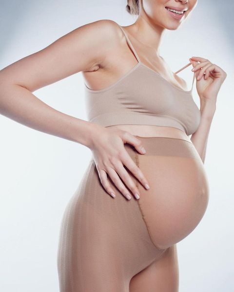 Колготки 40 ден для беременных со вставкой Giulia Mama 40 черного и бежевого цвета размер - 5 Беж MAMA 40 фото