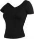 Футболка спортивна в рубчик Giulia T-Shirt Rib чорного кольору S/M - L/XL T-SHIRT RIB фото 1
